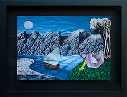 link to Arrival in Cythera, a layered image by Kelly Irving, Pender Island