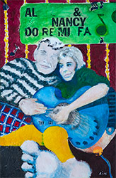 Al & Nancy, an acrylic painting by Kelly Irving, Metis artist